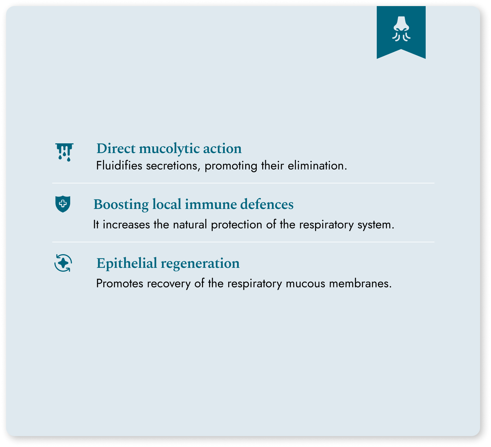 Benefici acqua termale: azione mucolitica, difese immunitarie, rigenerazione epiteliale.
